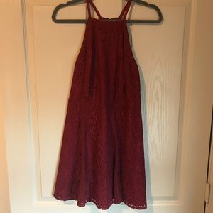 Maroon Lace Forever 21 Dress